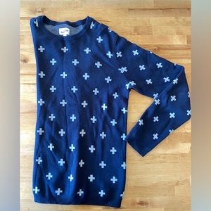 Frank and Oak Men’s Sweater with Cross Pattern